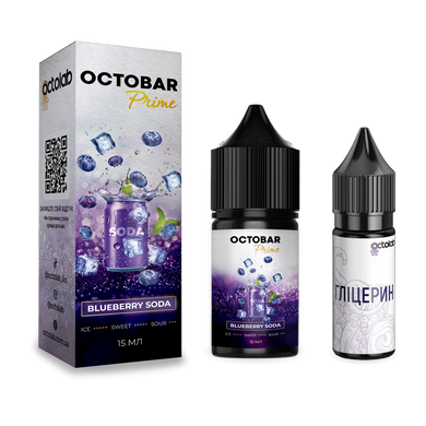 Солевая жидкость Octobar Prime Blueberry Soda 30 мл / 50 мг