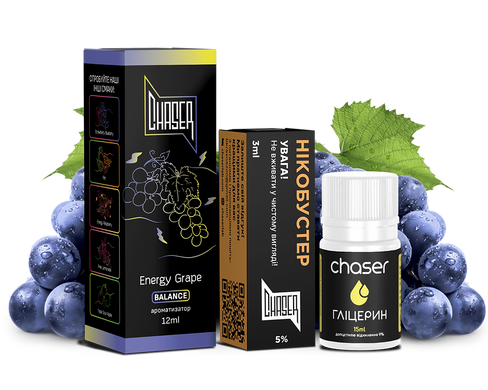 Рідина Chaser Black Energy Grape соковий Виноград 15 мл / 30 мг