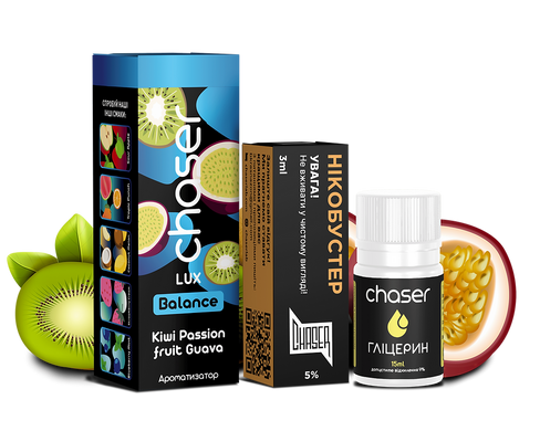 Chaser - Набор компонентов Kiwi Passion Fruit Guava LUX 30 ml / 30 mg