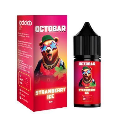 Солевая жидкость Octobar Strawberry Ice 30 мл / 0 мг